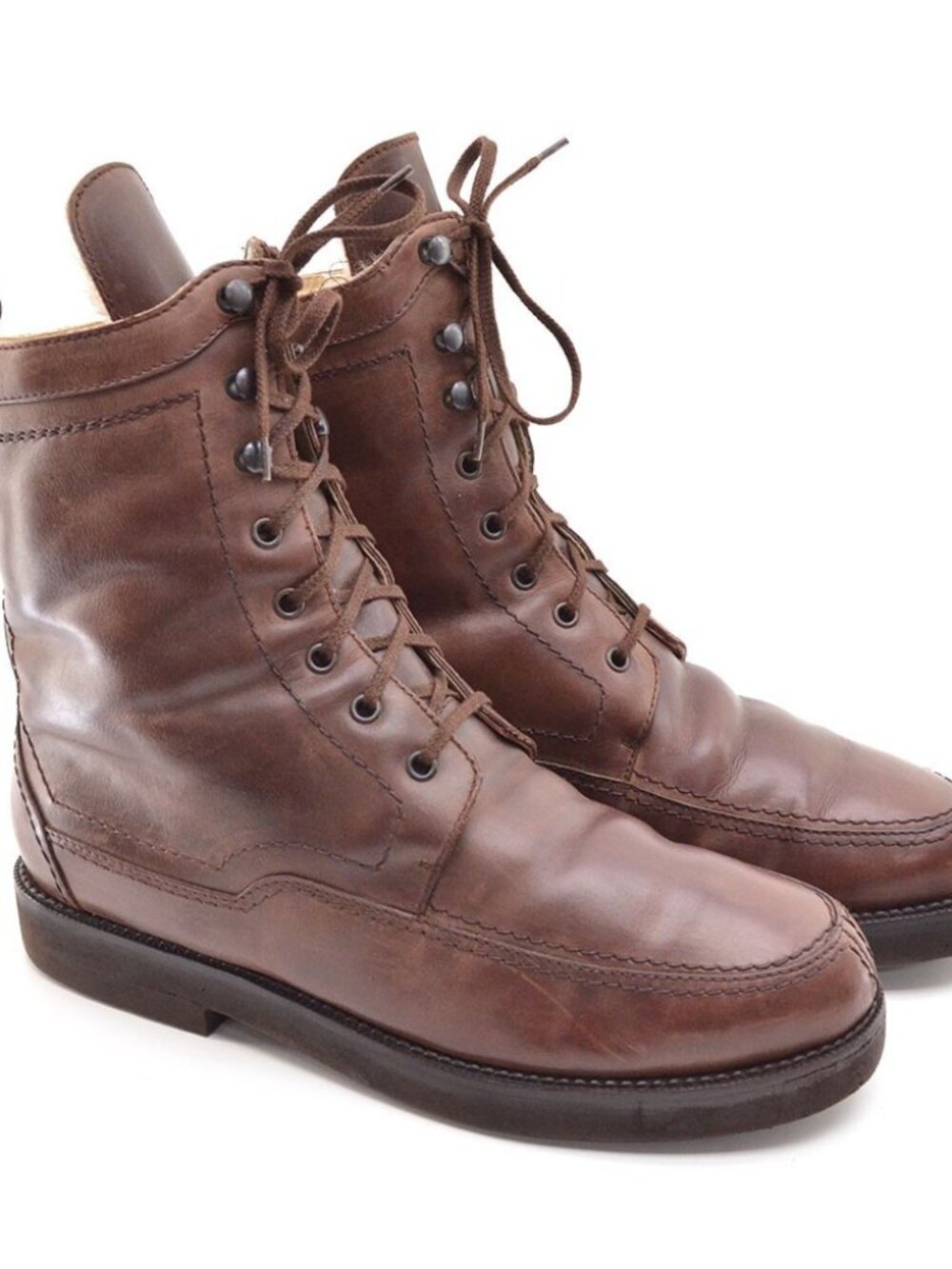 Men Warren Edwards Susan Bennis Brown Shearling Lined Boots 10 M